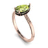 Hidden Halo Pear Peridot Engagement Ring - Mary No. 708