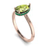 Hidden Halo Pear Peridot Engagement Ring - Mary No. 705