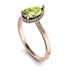Hidden Halo Pear Peridot Engagement Ring - Mary No. 702