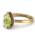 Hidden Halo Pear Peridot Engagement Ring - Mary No. 710 image 1