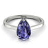 Hidden Halo Pear Tanzanite Engagement Ring - Mary No. 215