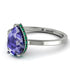 Hidden Halo Pear Tanzanite Engagement Ring - Mary No. 206