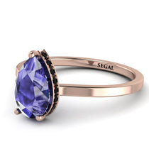 Hidden Halo Pear Tanzanite Engagement Ring - Mary No. 208 image 1