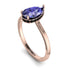 Hidden Halo Pear Tanzanite Engagement Ring - Mary No. 208