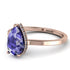Hidden Halo Pear Tanzanite Engagement Ring - Mary No. 202