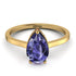 Hidden Halo Pear Tanzanite Engagement Ring - Mary No. 210 image 3