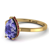 Hidden Halo Pear Tanzanite Engagement Ring - Mary No. 210 image 1