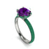 Hidden Halo Round Amethyst Engagement Ring - Ashley No. 306 image 2