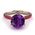 Hidden Halo Round Amethyst Engagement Ring - Ashley No. 311 image 3