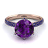 Hidden Halo Round Amethyst Engagement Ring - Ashley No. 314