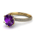 Hidden Halo Round Amethyst Engagement Ring - Ashley No. 301