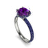 Hidden Halo Round Amethyst Engagement Ring - Ashley No. 315