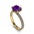 Hidden Halo Round Amethyst Engagement Ring - Ashley No. 301 image 2