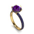 Hidden Halo Round Amethyst Engagement Ring - Ashley No. 313 image 2