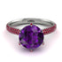 Hidden Halo Round Amethyst Engagement Ring - Ashley No. 312