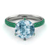 Hidden Halo Round Aquamarine Engagement Ring - Ashley No. 406 image 3