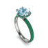 Hidden Halo Round Aquamarine Engagement Ring - Ashley No. 406 image 2