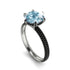 Hidden Halo Round Aquamarine Engagement Ring - Ashley No. 409 image 2