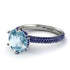Hidden Halo Round Aquamarine Engagement Ring - Ashley No. 415 image 1