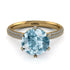 Hidden Halo Round Aquamarine Engagement Ring - Ashley No. 401 image 3