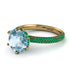 Hidden Halo Round Aquamarine Engagement Ring - Ashley No. 404 image 1