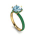 Hidden Halo Round Aquamarine Engagement Ring - Ashley No. 404