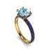 Hidden Halo Round Aquamarine Engagement Ring - Ashley No. 413 image 2