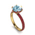 Hidden Halo Round Aquamarine Engagement Ring - Ashley No. 410 image 2