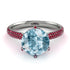Hidden Halo Round Aquamarine Engagement Ring - Ashley No. 412 image 3