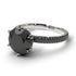 Hidden Halo Round Black Diamond Engagement Ring - Ashley No. 39 image 1