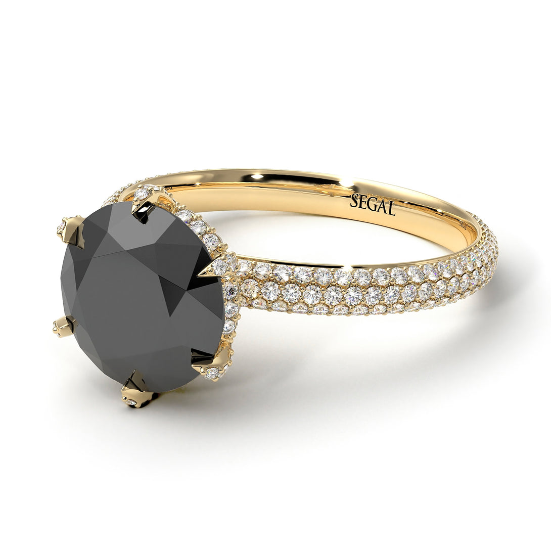 Hidden Halo Round Diamond Engagement Ring - Ashley No. 7