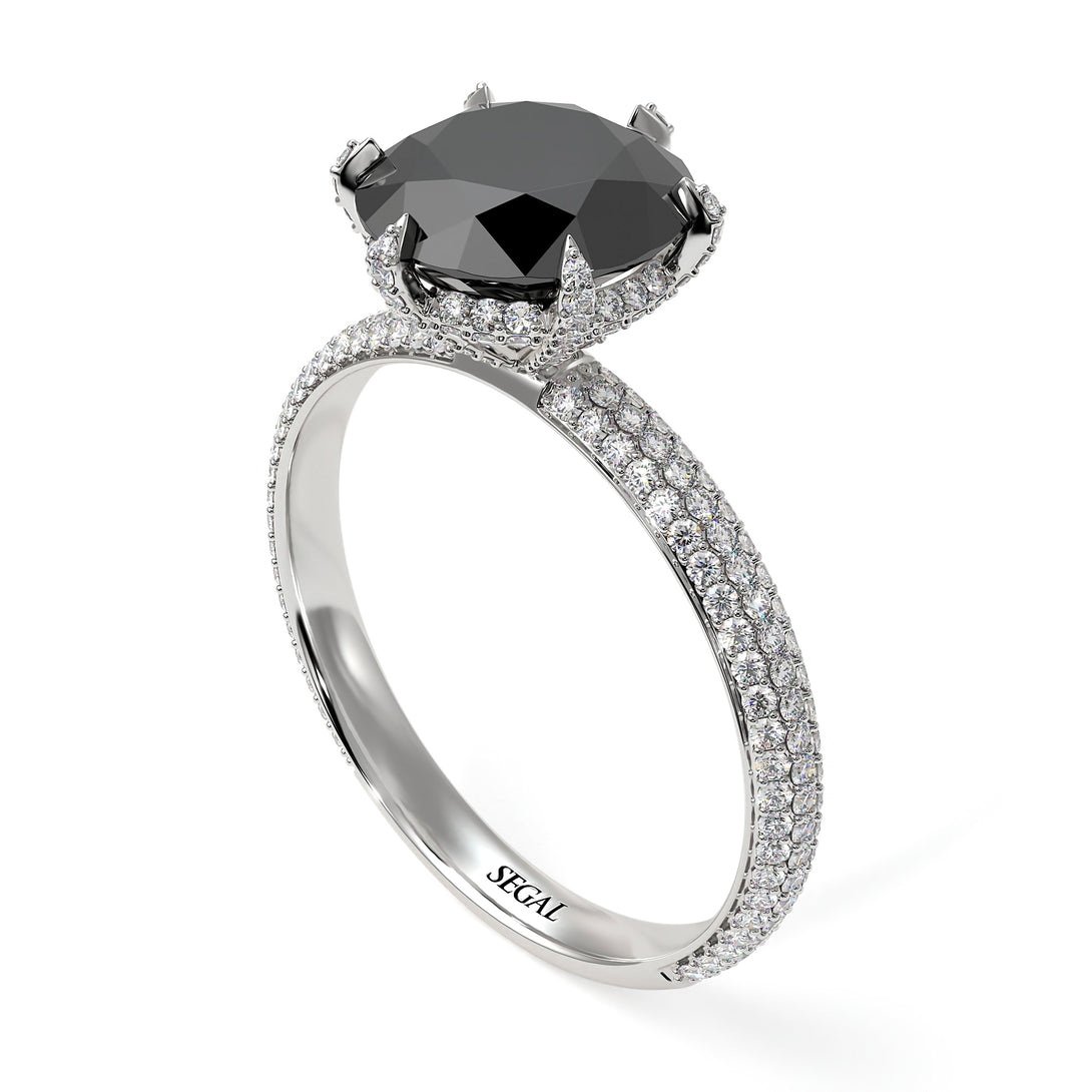 Hidden Halo Round Diamond Engagement Ring - Ashley No. 9