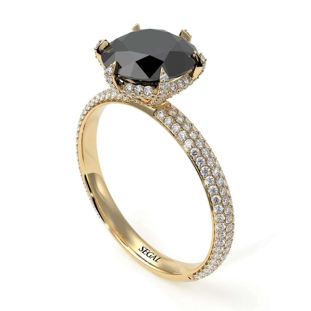 Hidden Halo Round Diamond Engagement Ring - Ashley No. 7