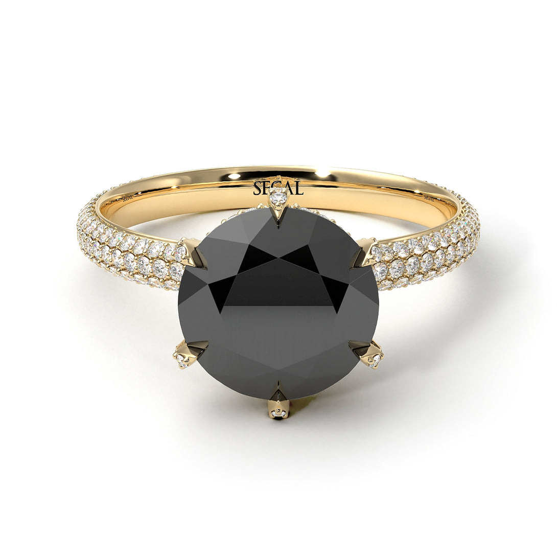 Hidden Halo Round Diamond Engagement Ring - Ashley No. 7