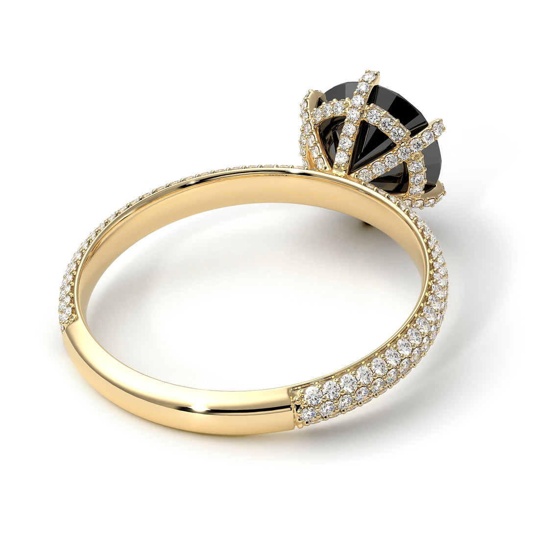Hidden Halo Round Diamond Engagement Ring - Ashley No. 7