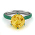 Hidden Halo Round Citrine Engagement Ring - Ashley No. 606 image 3