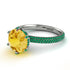 Hidden Halo Round Citrine Engagement Ring - Ashley No. 606