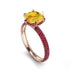 Hidden Halo Round Citrine Engagement Ring - Ashley No. 611