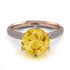 Hidden Halo Round Citrine Engagement Ring - Ashley No. 602 image 3