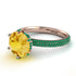 Hidden Halo Round Citrine Engagement Ring - Ashley No. 605 image 1