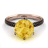 Hidden Halo Round Citrine Engagement Ring - Ashley No. 608