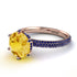 Hidden Halo Round Citrine Engagement Ring - Ashley No. 614 image 1