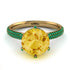 Hidden Halo Round Citrine Engagement Ring - Ashley No. 604 image 3