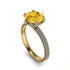Hidden Halo Round Citrine Engagement Ring - Ashley No. 601 image 2