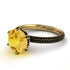 Hidden Halo Round Citrine Engagement Ring - Ashley No. 607