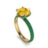 Hidden Halo Round Citrine Engagement Ring - Ashley No. 604 image 2