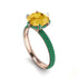 Hidden Halo Round Citrine Engagement Ring - Ashley No. 605