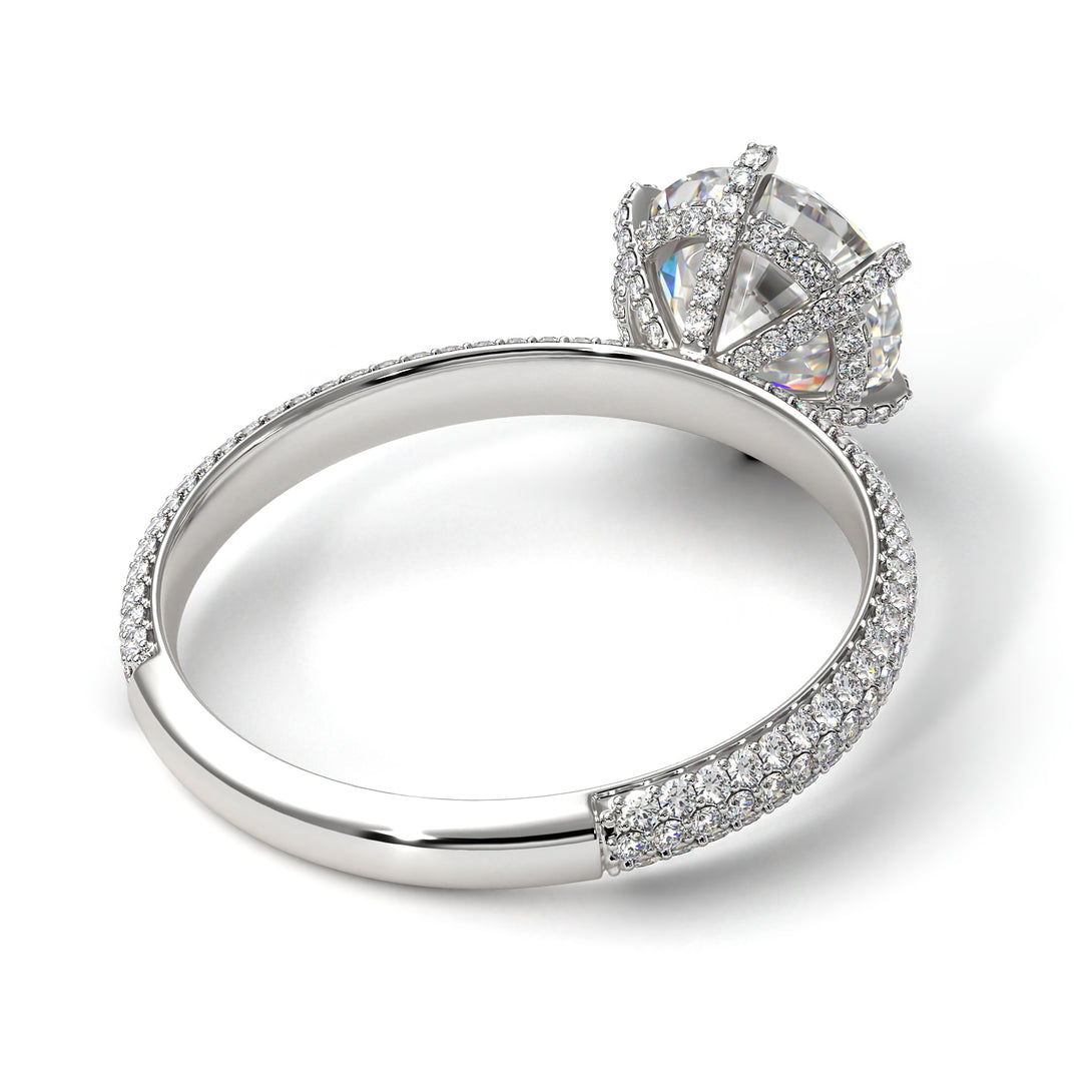 Hidden Halo Round Diamond Engagement Ring - Ashley No. 3