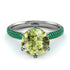 Hidden Halo Round Peridot Engagement Ring - Ashley No. 706