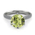 Hidden Halo Round Peridot Engagement Ring - Ashley No. 703 image 3